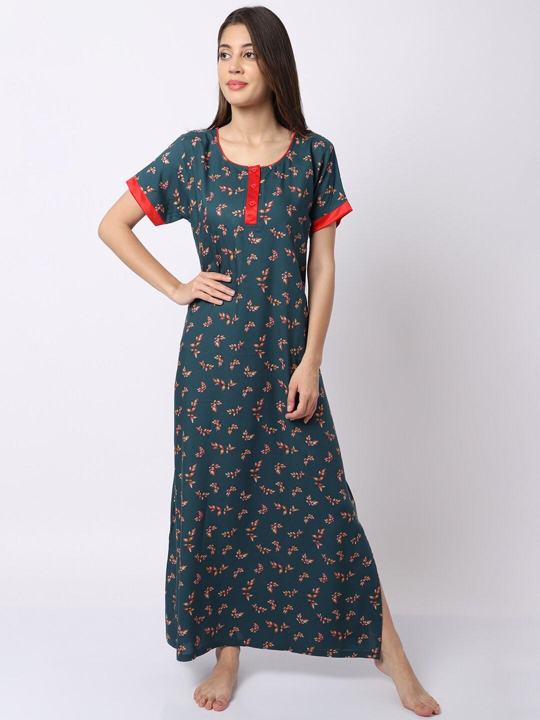 claura-floral-printed-round-neck-maxi-nightdress