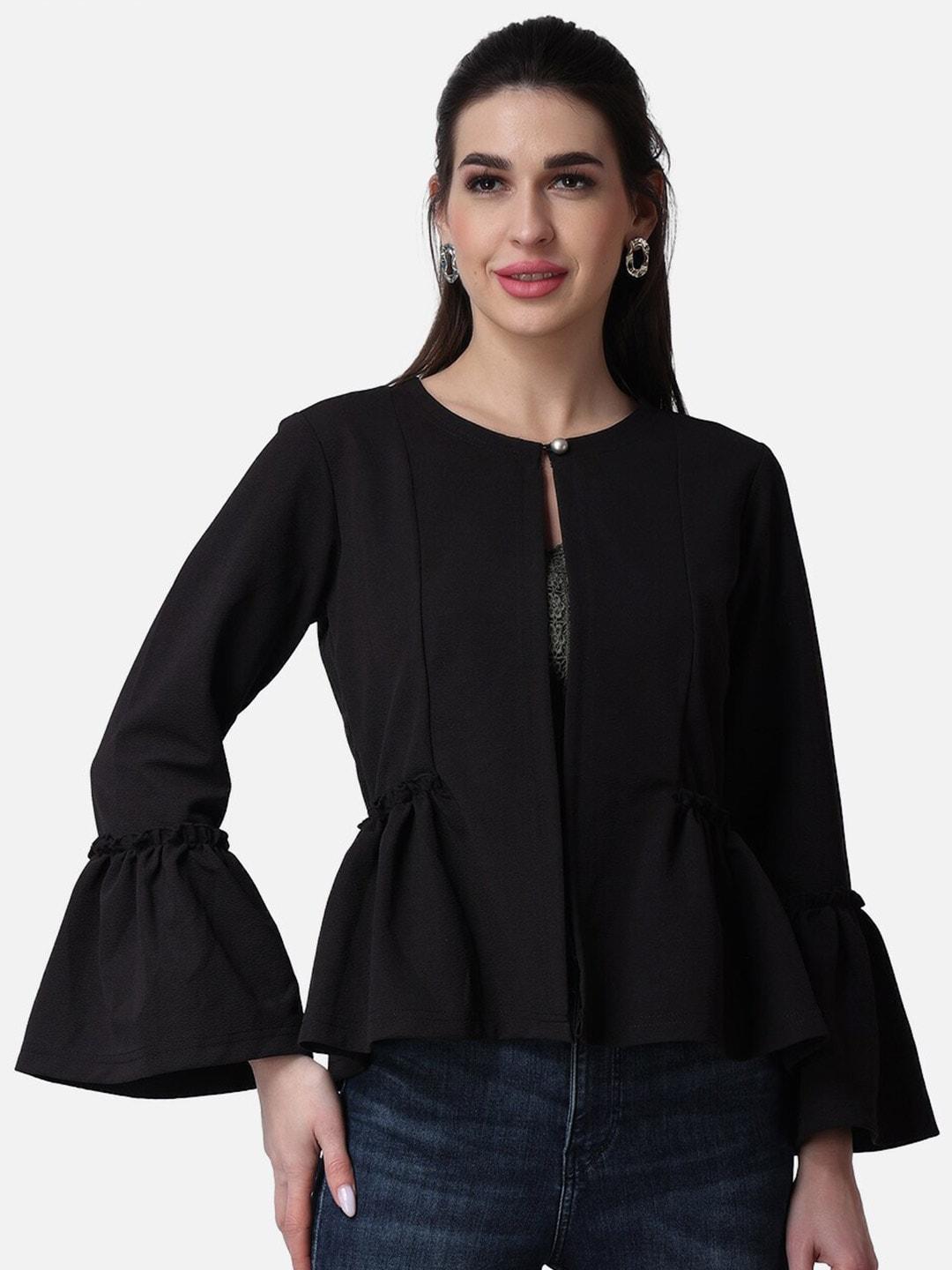 popwings-women-bell-sleeves-gathers-button-closure-shrug