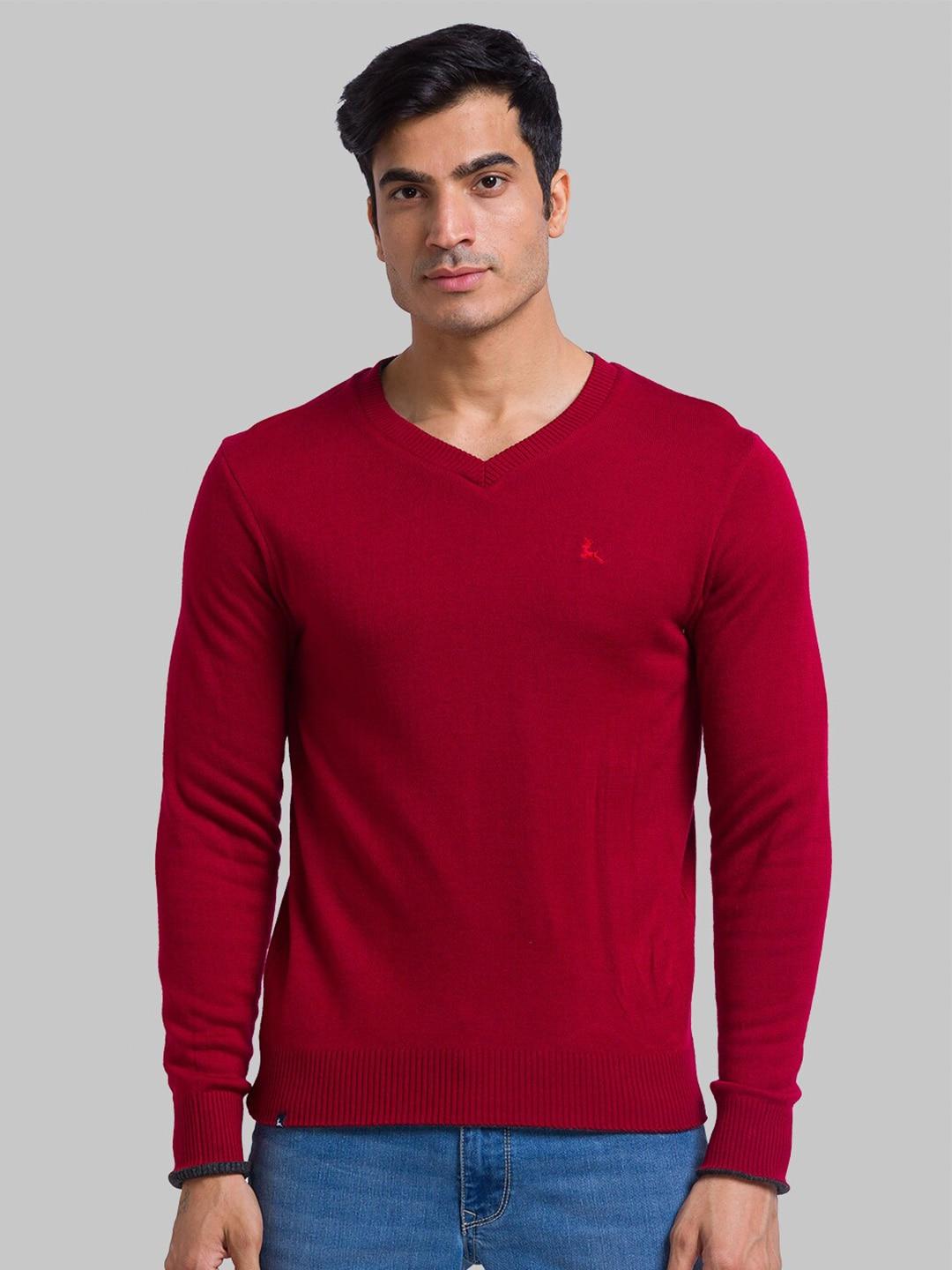 Parx Men V-Neck Pullover Acrylic Sweater