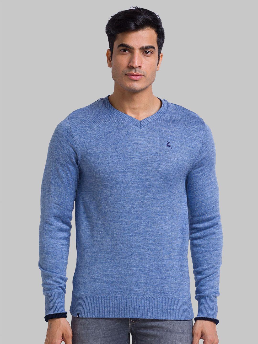 Parx Men V-Neck Acrylic Pullover Sweater