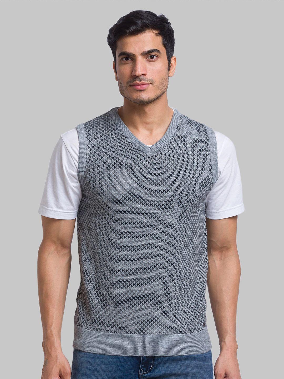 Parx Men Printed Pullover Acrylic Sweater Vest