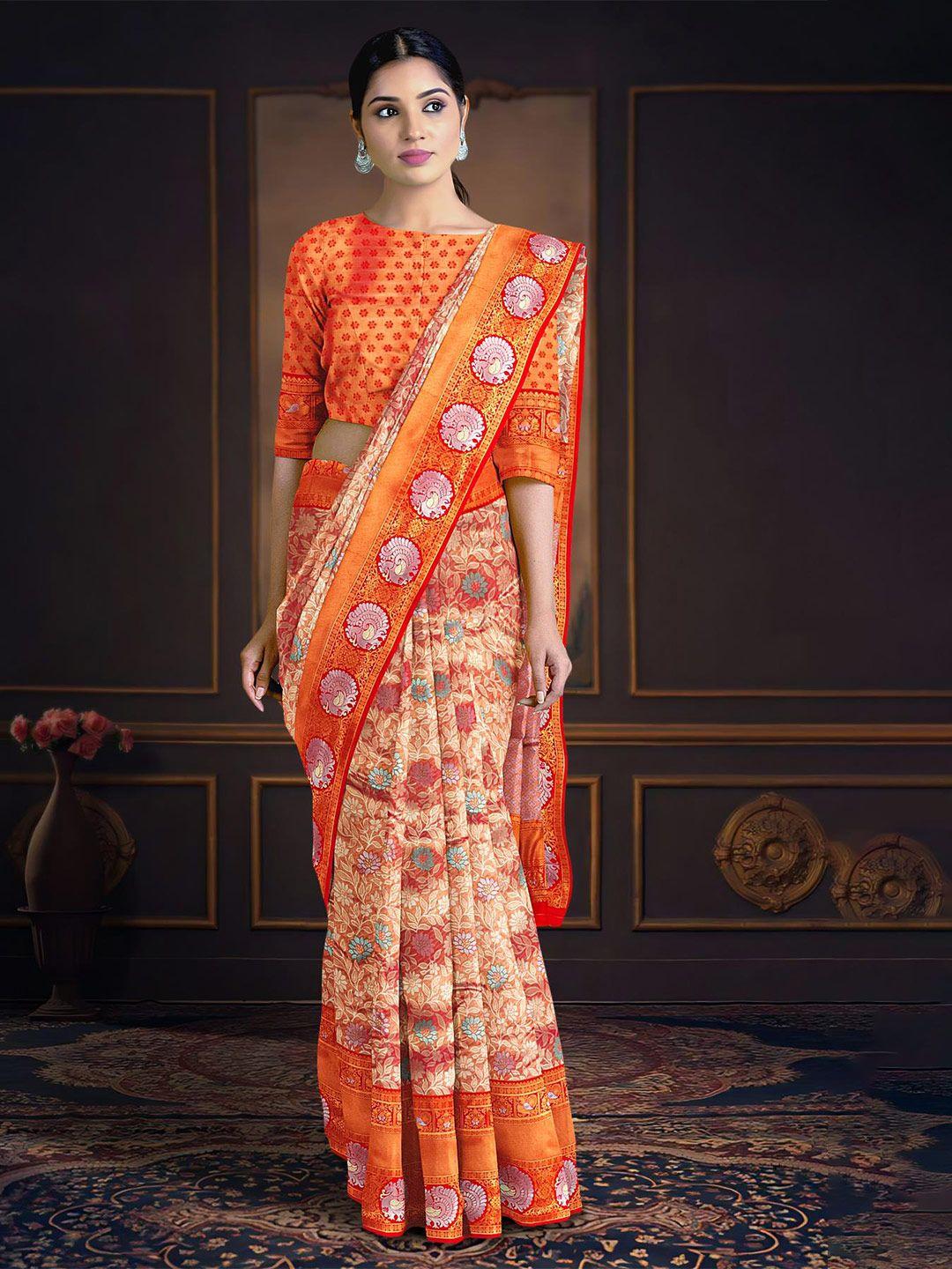 Kalamandir Woven Design Zari Silk Blend Saree