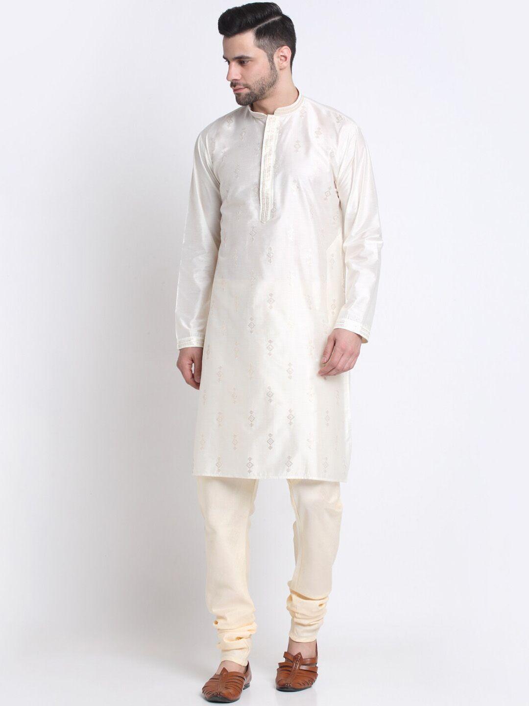 kraft-india-geometric-embroidered-sequinned-kurta-with-churidar