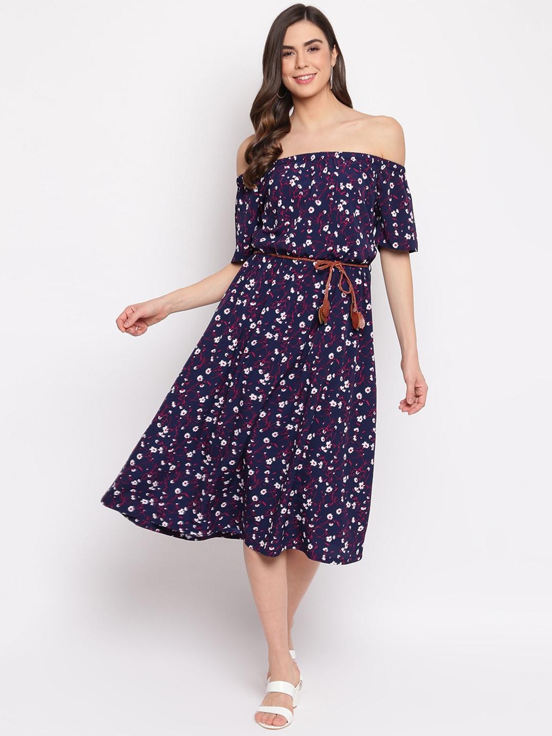mayra-floral-printed-off-shoulder-midi-dress
