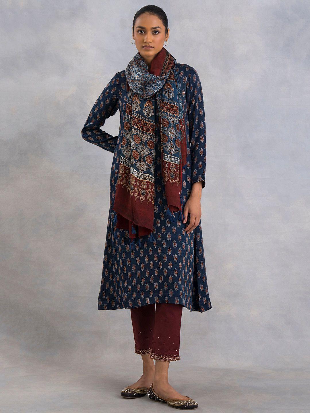 W The Folksong Collection - Printed Viscose Rayon Dupatta