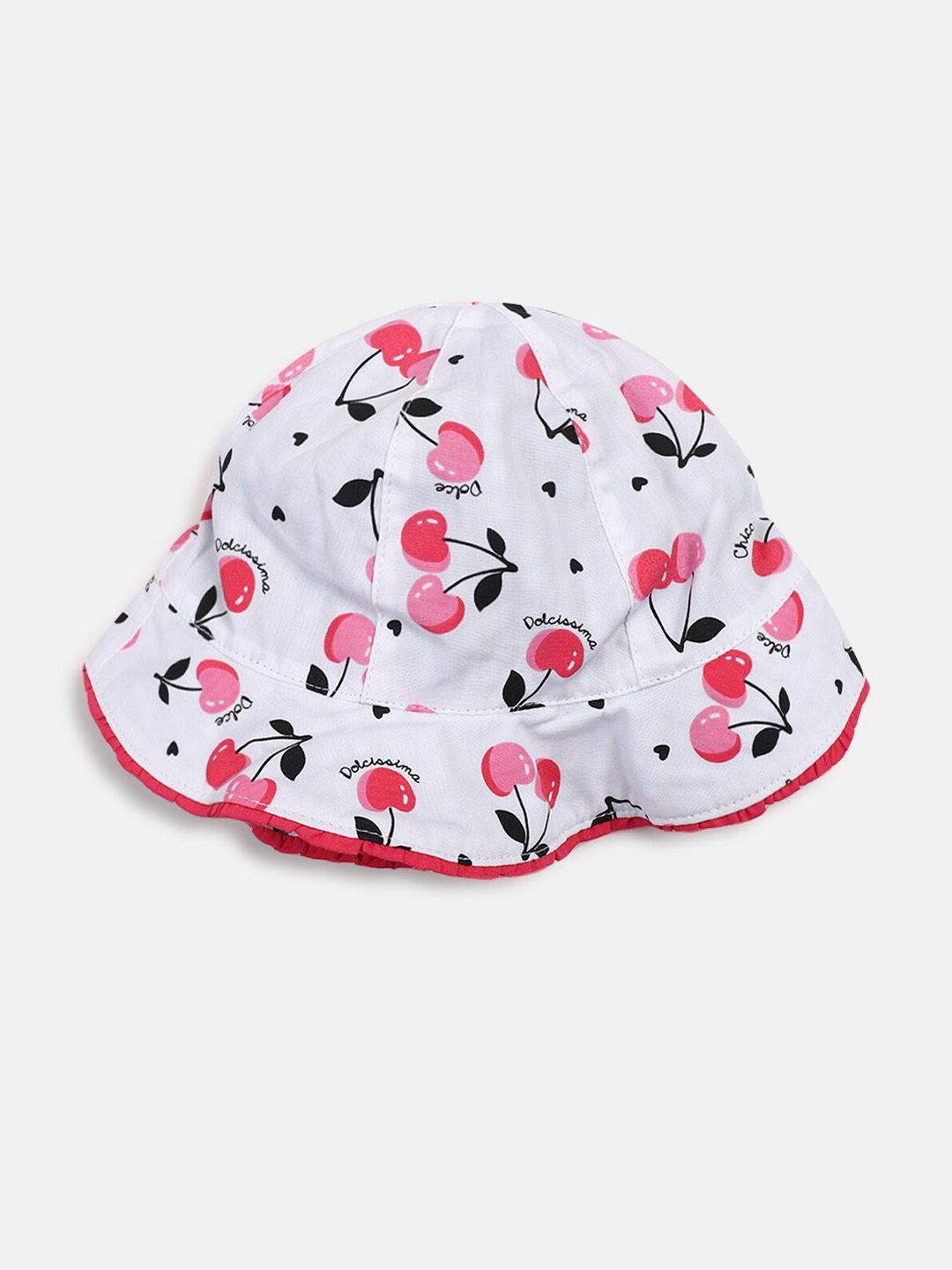 Chicco Infant Girls Printed Pure Cotton Reversible Hat