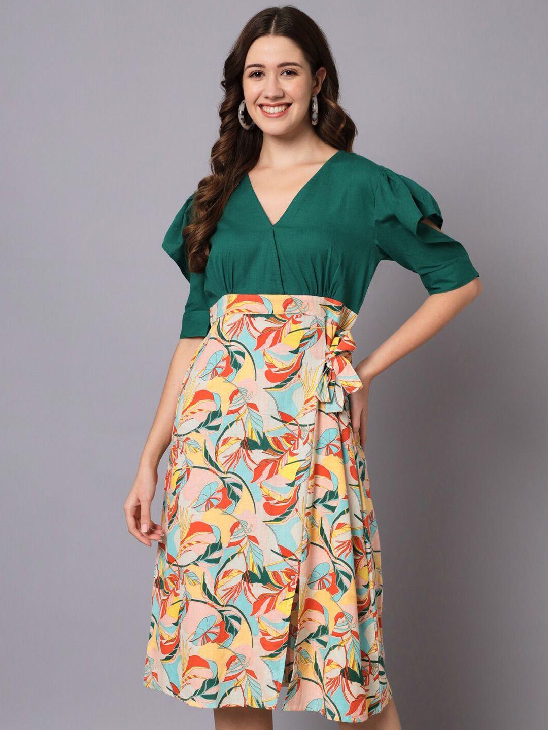 the-dry-state-v-neck-floral-printed-a-line-cotton-midi-dress