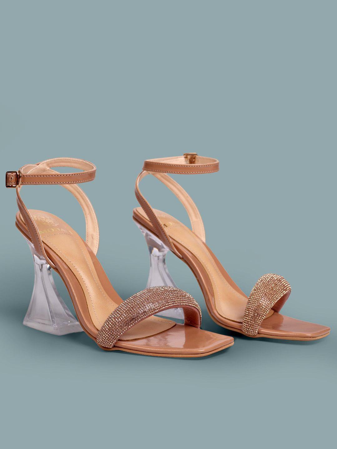 moda-x-embellished-ankle-loop-block-heels-with-buckles