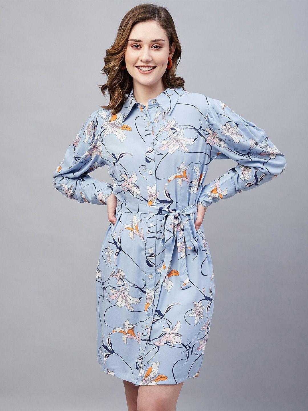 marie-claire-floral-printed-cuffed-sleeve-shirt-dress
