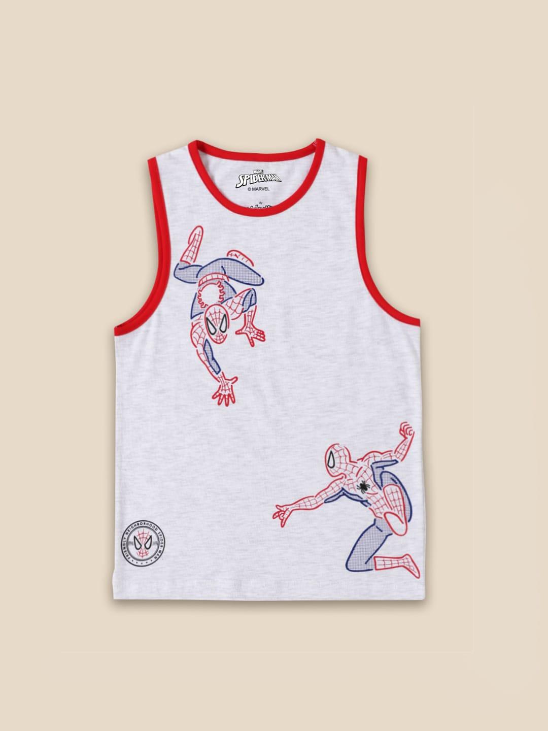 Kids Ville Boys Spiderman-Printed Cotton Innerwear Vest