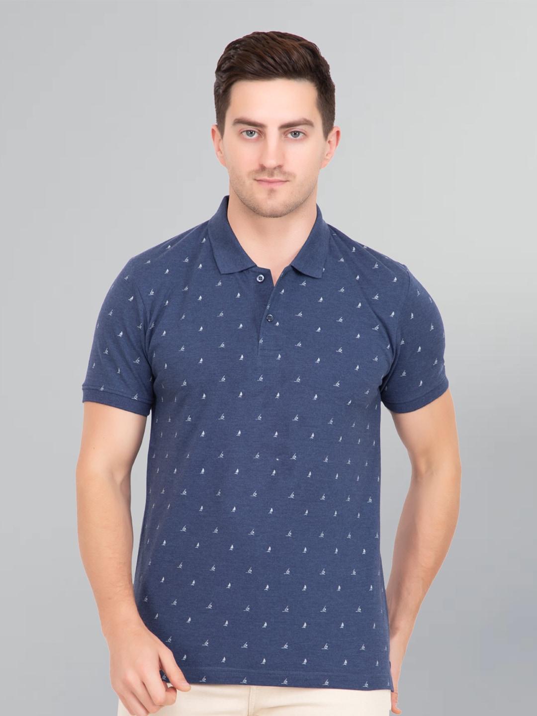 GODFREY Conversational Printed Polo Collar Cotton Rapid-Dry T-shirt