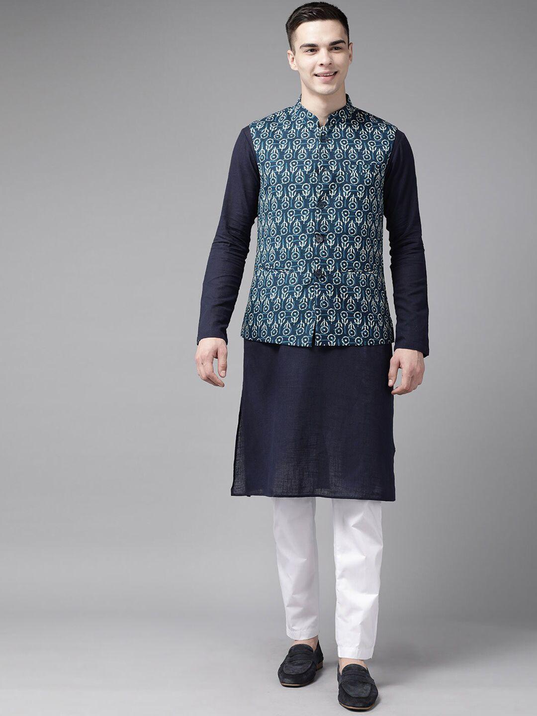 See Designs Printed Pure Cotton Nehru Jacket