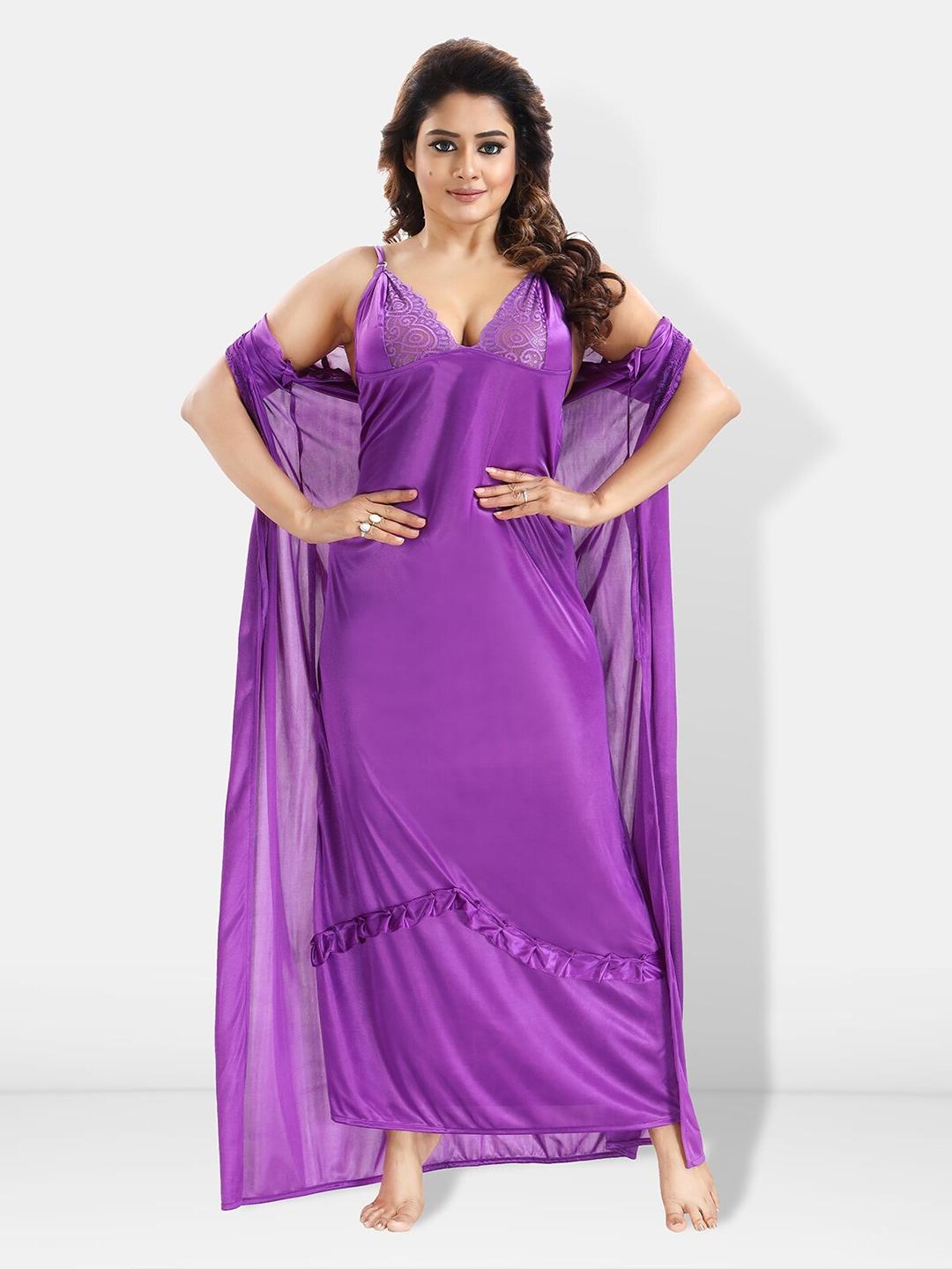 be-you-6-pieces-satin-maxi-nightdress-set-with-robe-and-lingerie-set