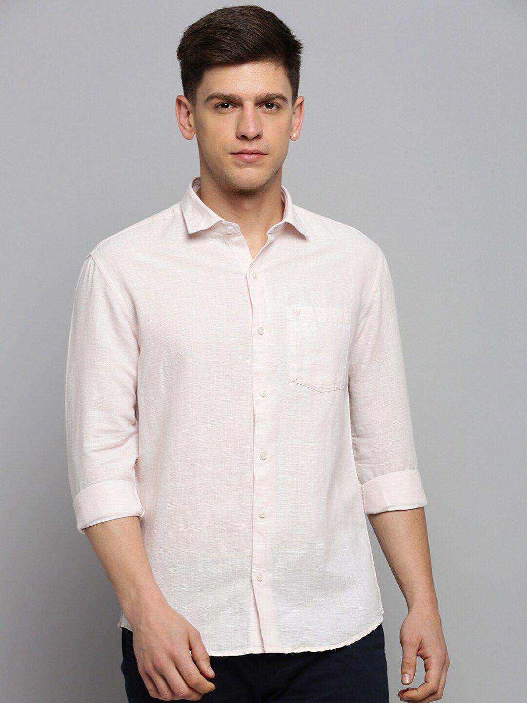 showoff-men-spread-collar-cotton-linen-regular-fit-classic-shirt