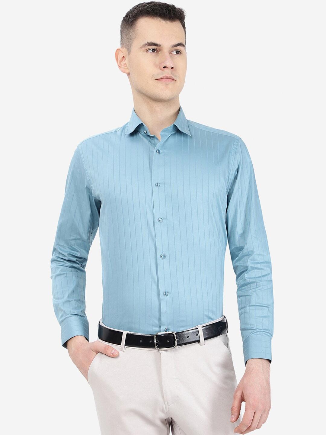 Greenfibre Slim Fit Vertical Striped Party Cotton Shirt