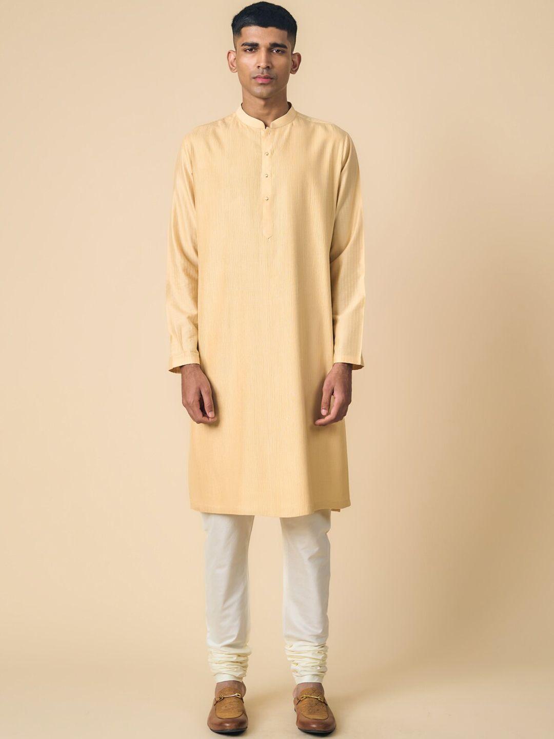 tasva-men-mandarin-collar-kurta-with-pyjamas-set