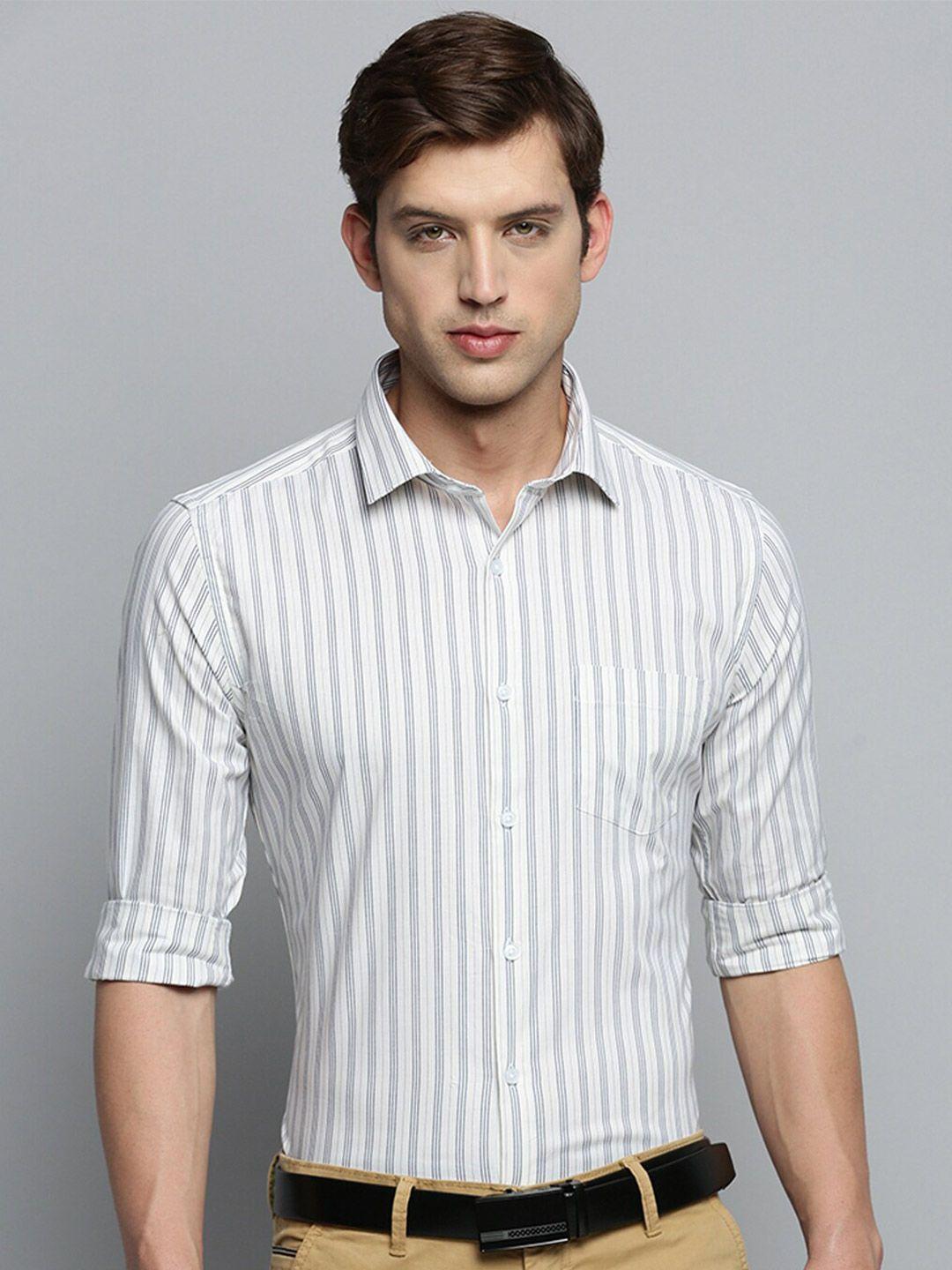 SHOWOFF  Smart Striped Cotton Formal Shirt