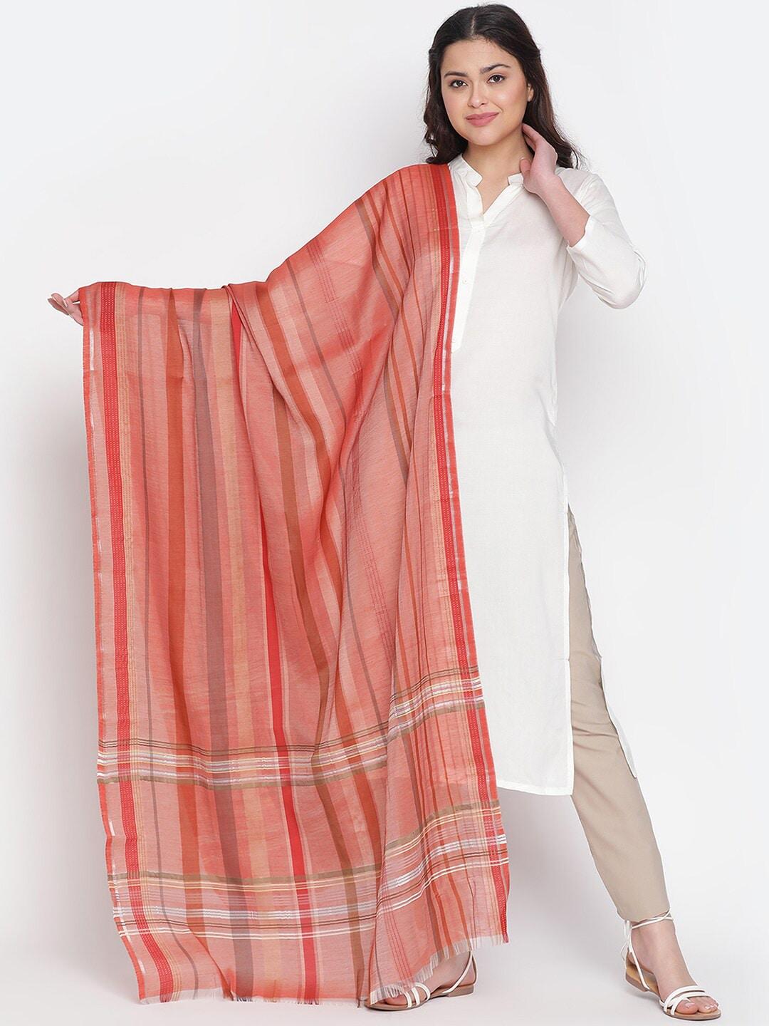 SHINGORA Striped Silk Tencel Dupatta