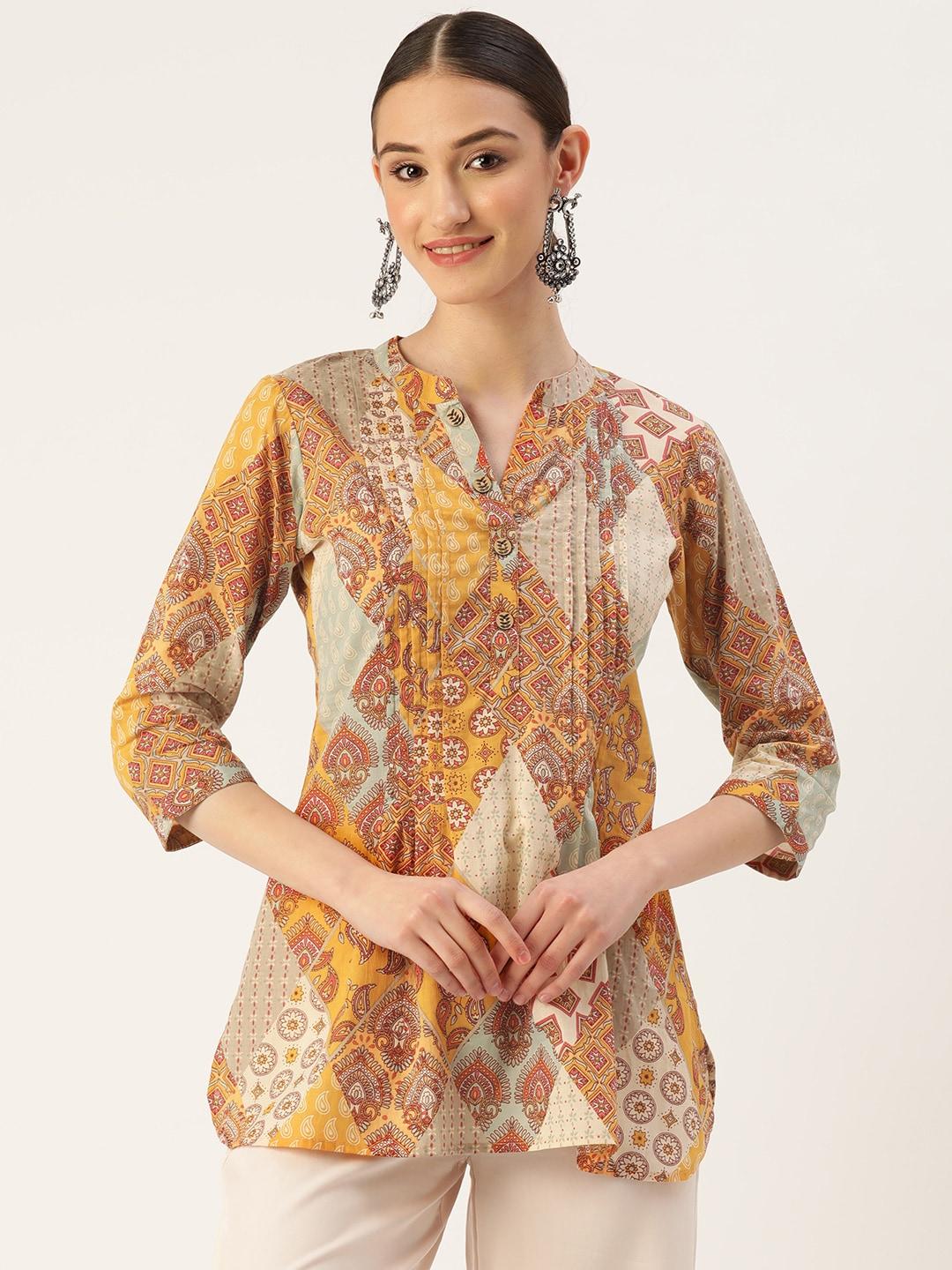 jaipur-morni-ethnic-print-mandarin-collar-top
