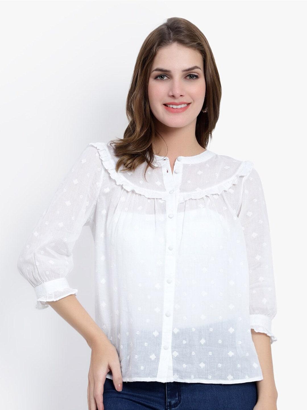 driro-geometric-embroidered-collar-pure-cotton-top