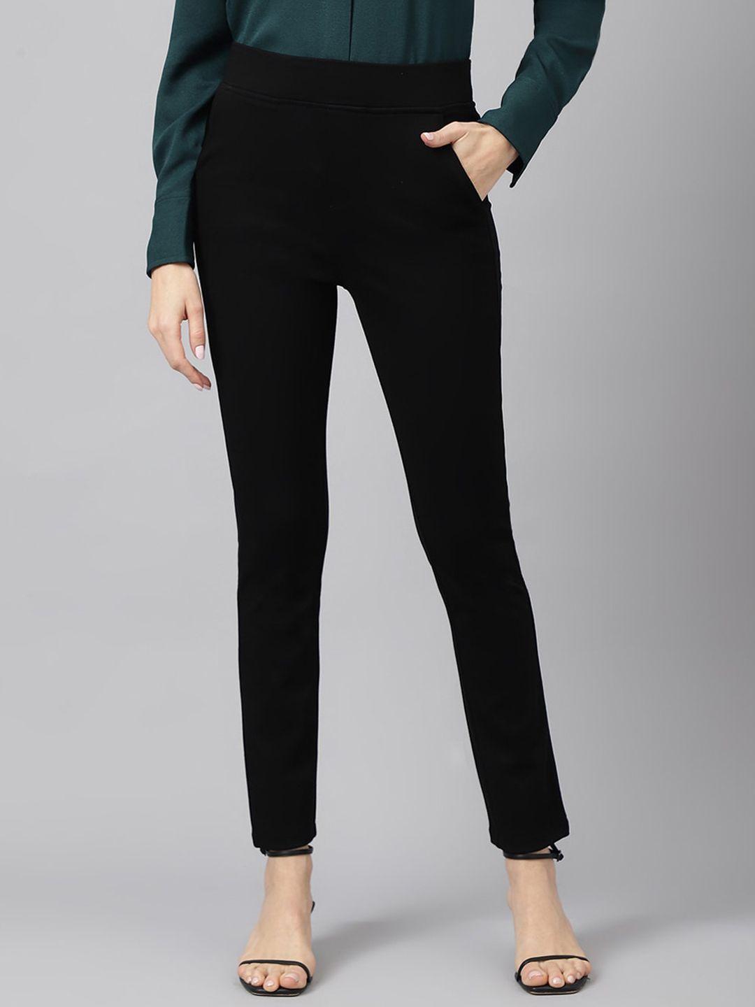 Xpose Women Comfort Slim Fit High-Rise Trousers