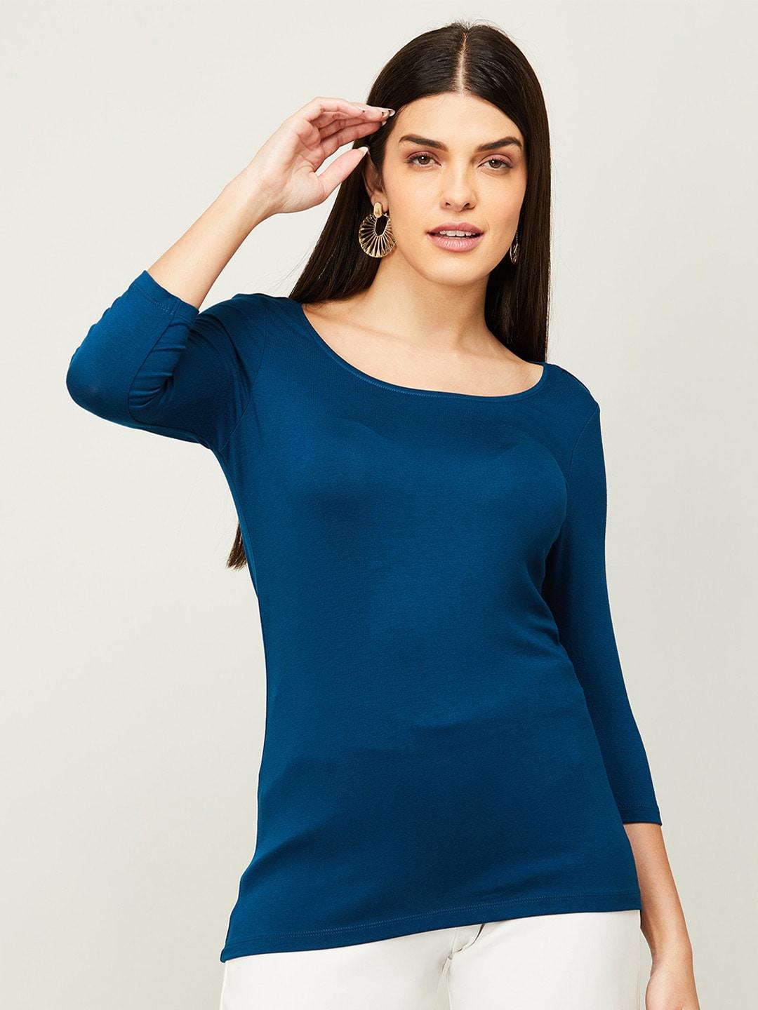 CODE by Lifestyle Round Neck Fitted Top