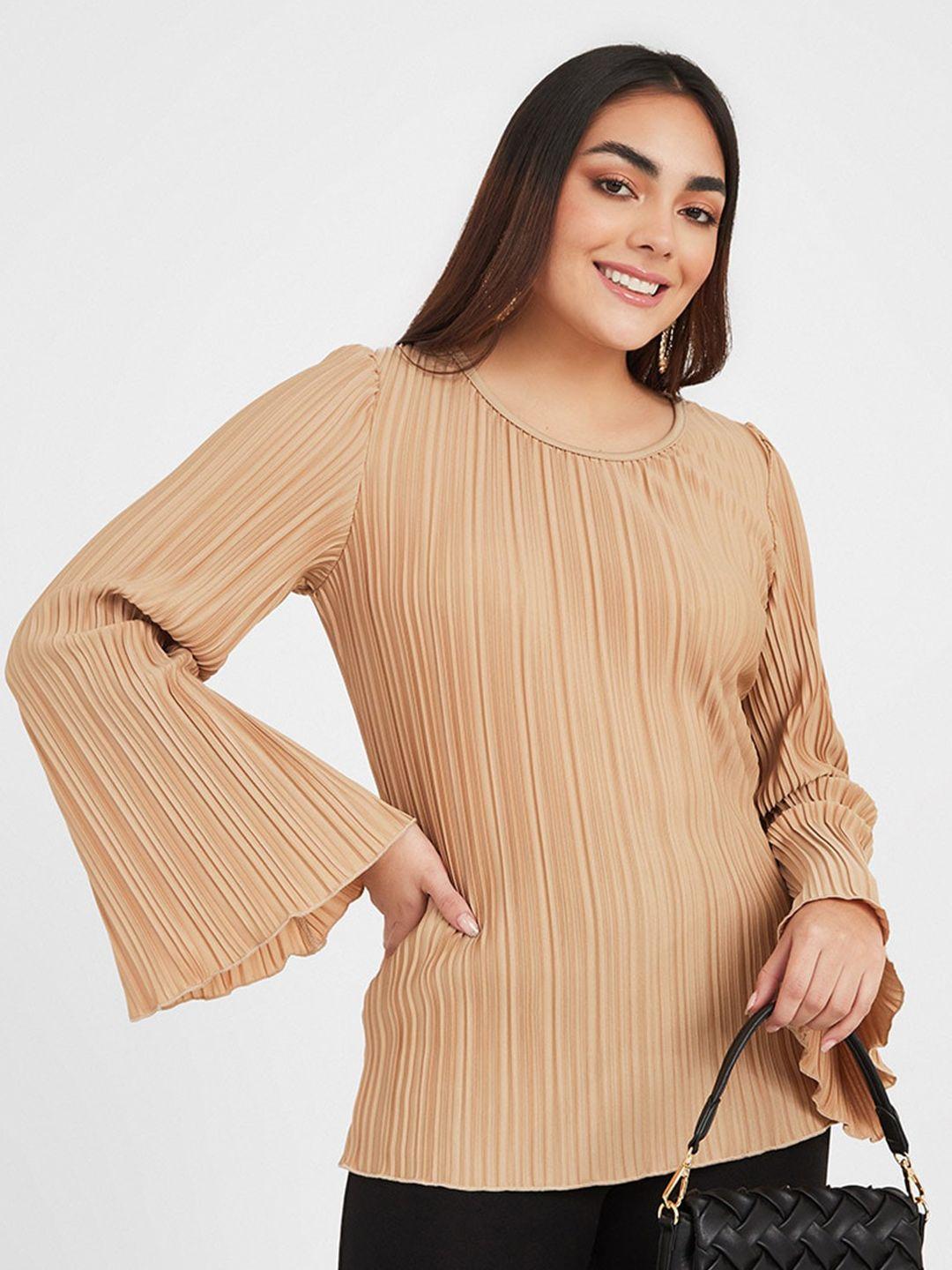 styli-gold-toned-striped-top