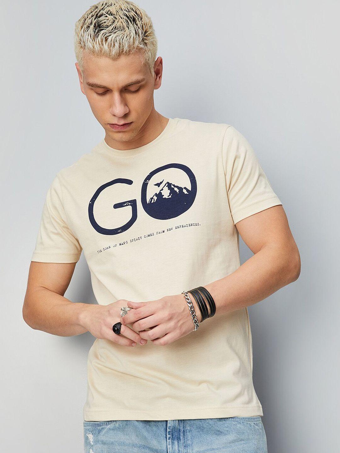 max Typography Printed Pure Cotton T-shirt