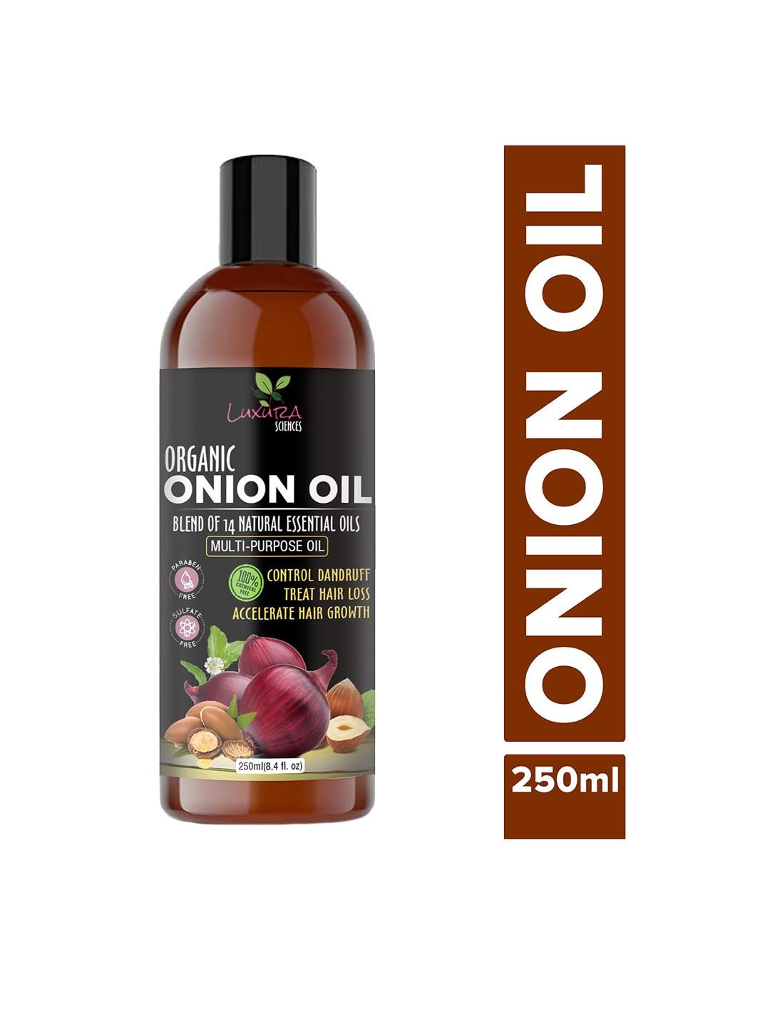 Luxura Sciences Organic Blend Of 14 Essential Oils & Multi purpose Hair Growth Onion Oil 250ml