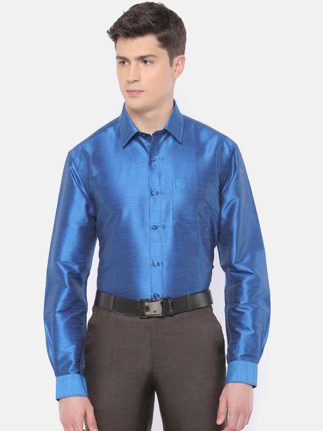 Ramraj Spread Collar Long Sleeves Regular Formal Shirt