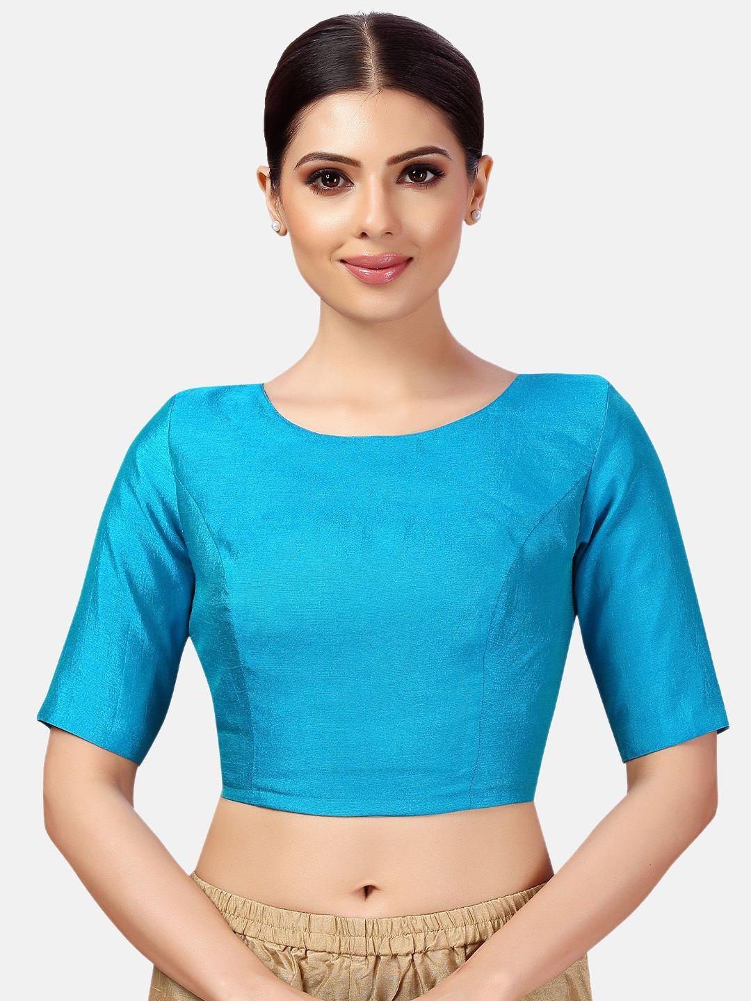 studio-shringaar-boat-neck-elbow-length-sleeves-saree-blouse