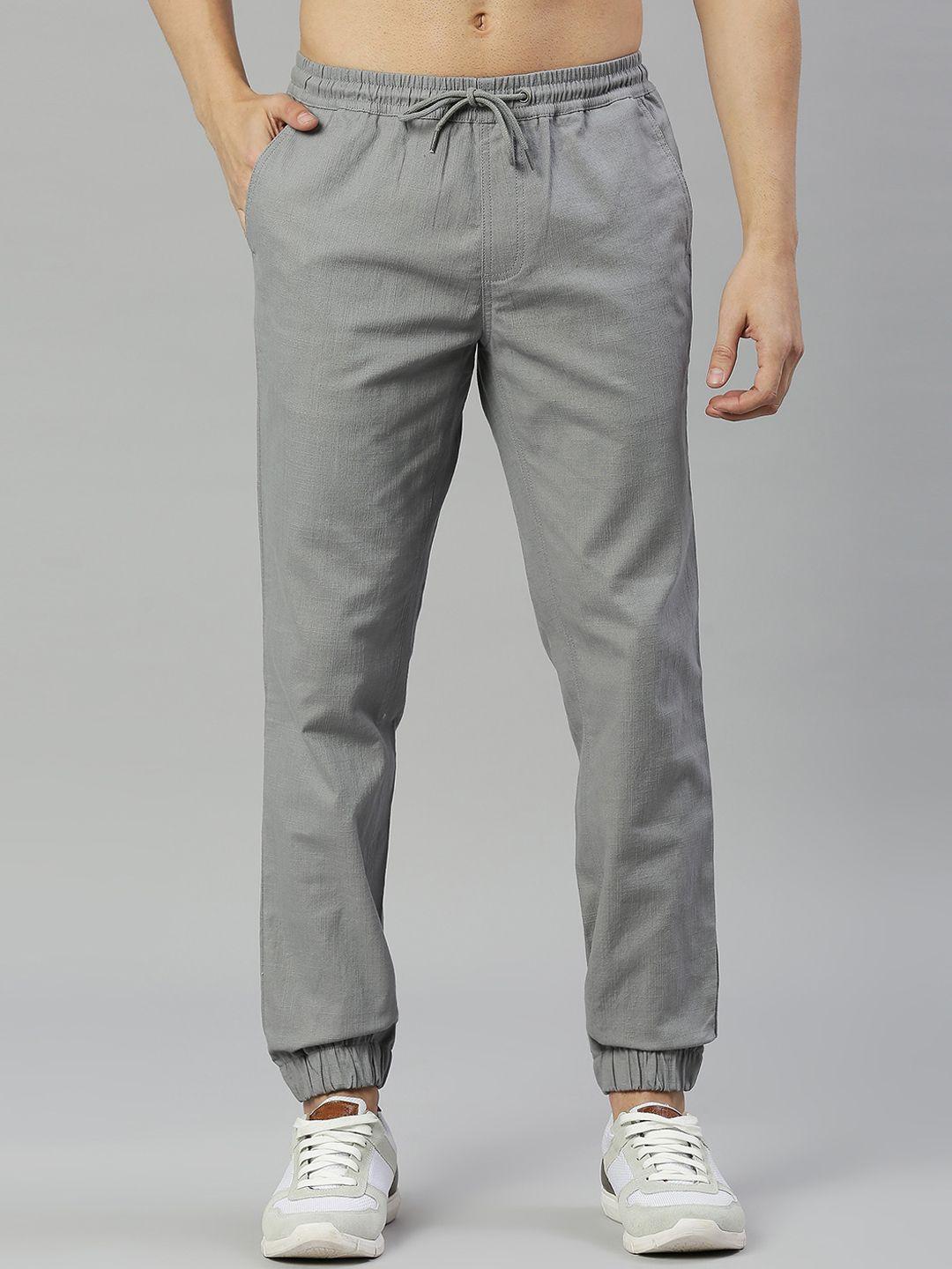 HERE&NOW Men Comfort Slim Fit Mid-Rise Easy Wash Joggers
