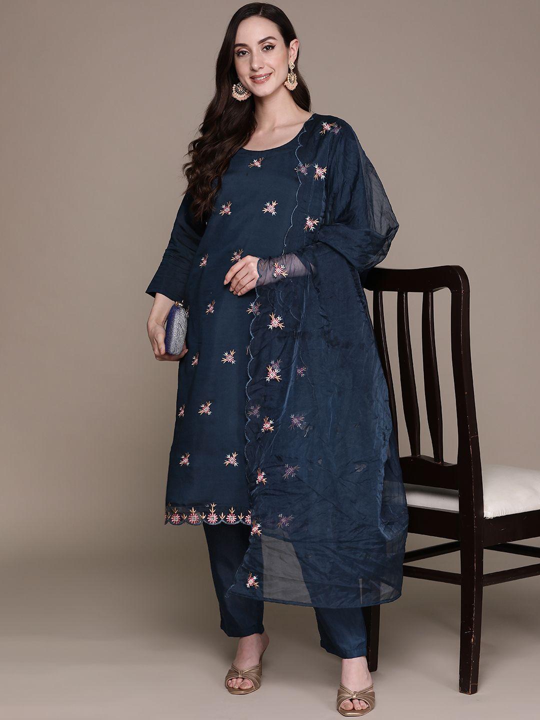 ishin-floral-embroidered-regular-kurta-with-trousers-&-with-dupatta
