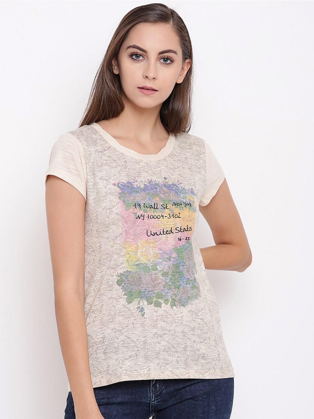 Miss Grace Graphic Printed Short Sleeves Top
