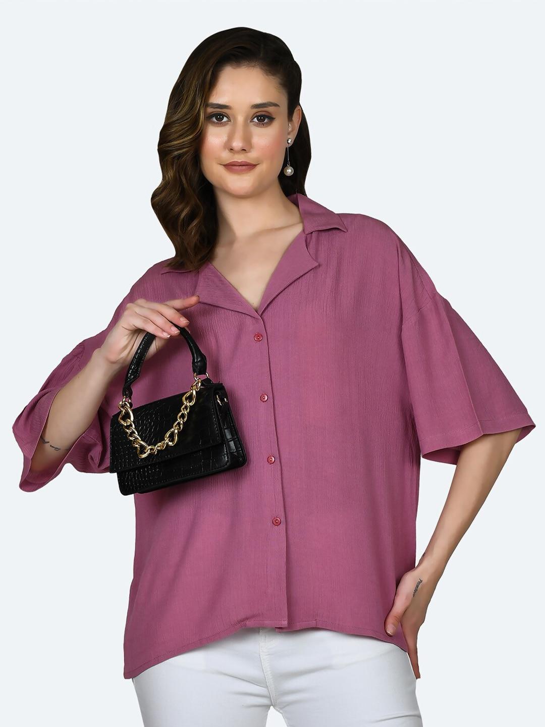 Zink London Boxy Fit Flare Sleeves Casual Shirt