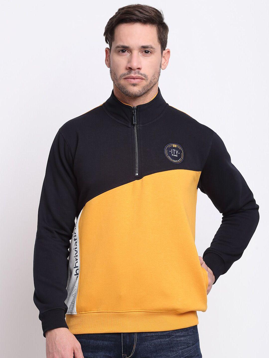 Cantabil Colourblocked Fleece Sweatshirt