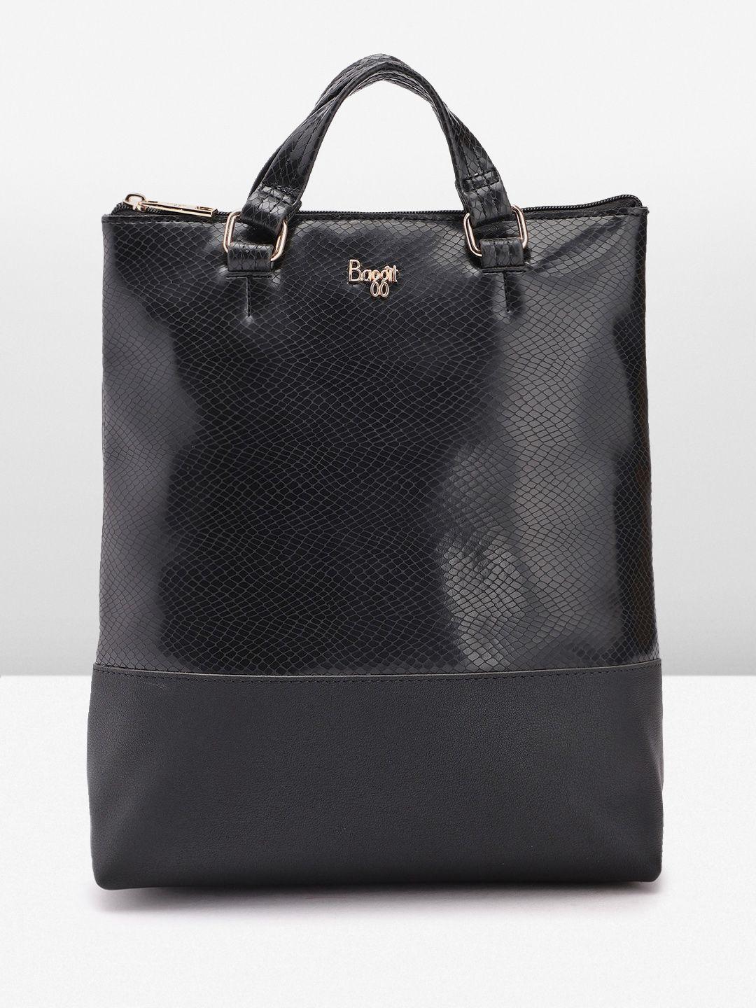 Baggit Women Textured Convertible Backpack & Handbag