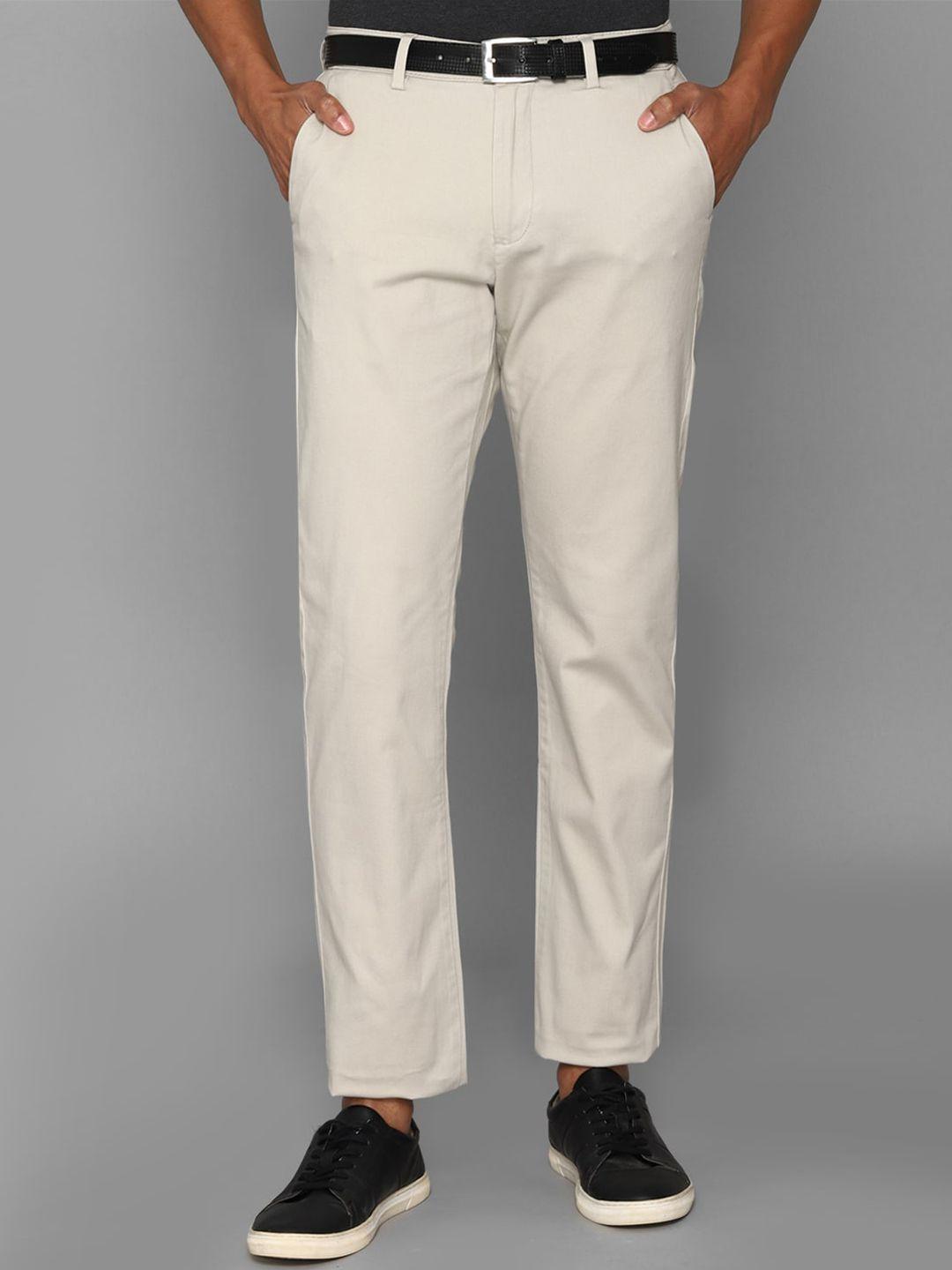 Allen Solly Men Mid-Rise Plain Trousers