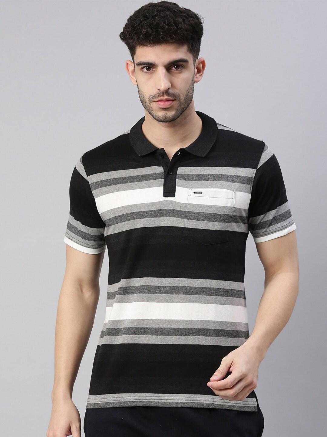 Proline Striped Polo Collar Cotton T-shirt