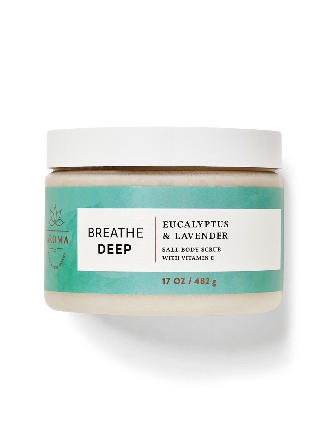 Bath & Body Works Breathe Deep Eucalyptus & Lavender Salt Body Scrub with Vitamin E - 482g