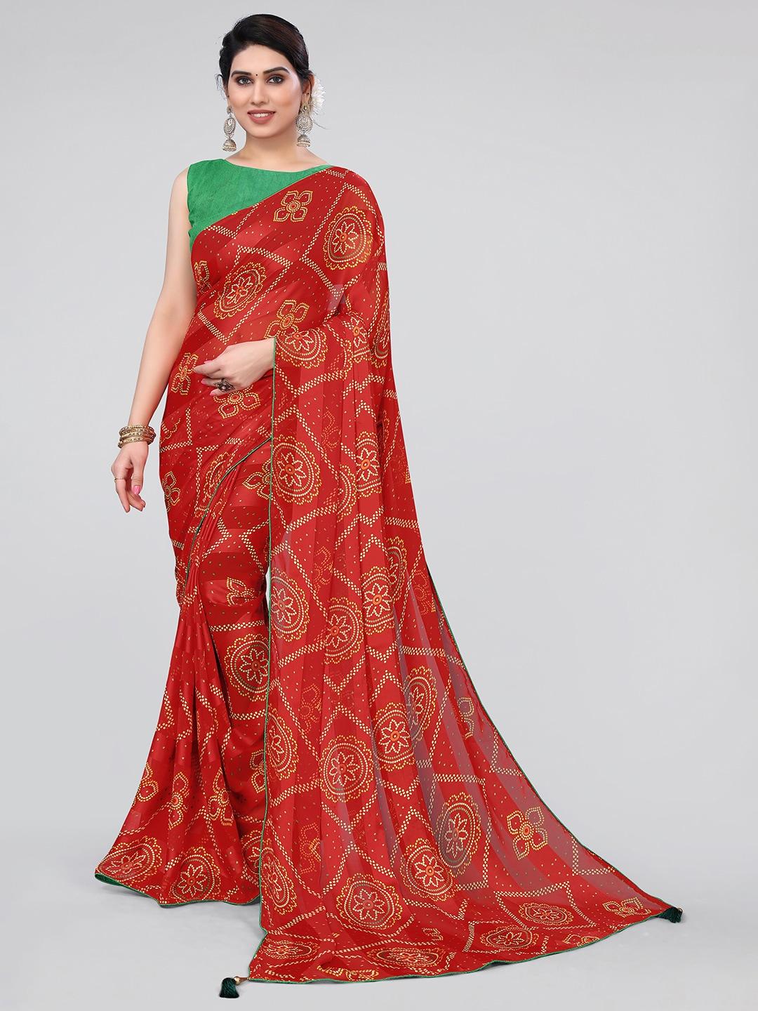 mirchi-fashion-floral-printed-bandhani-saree