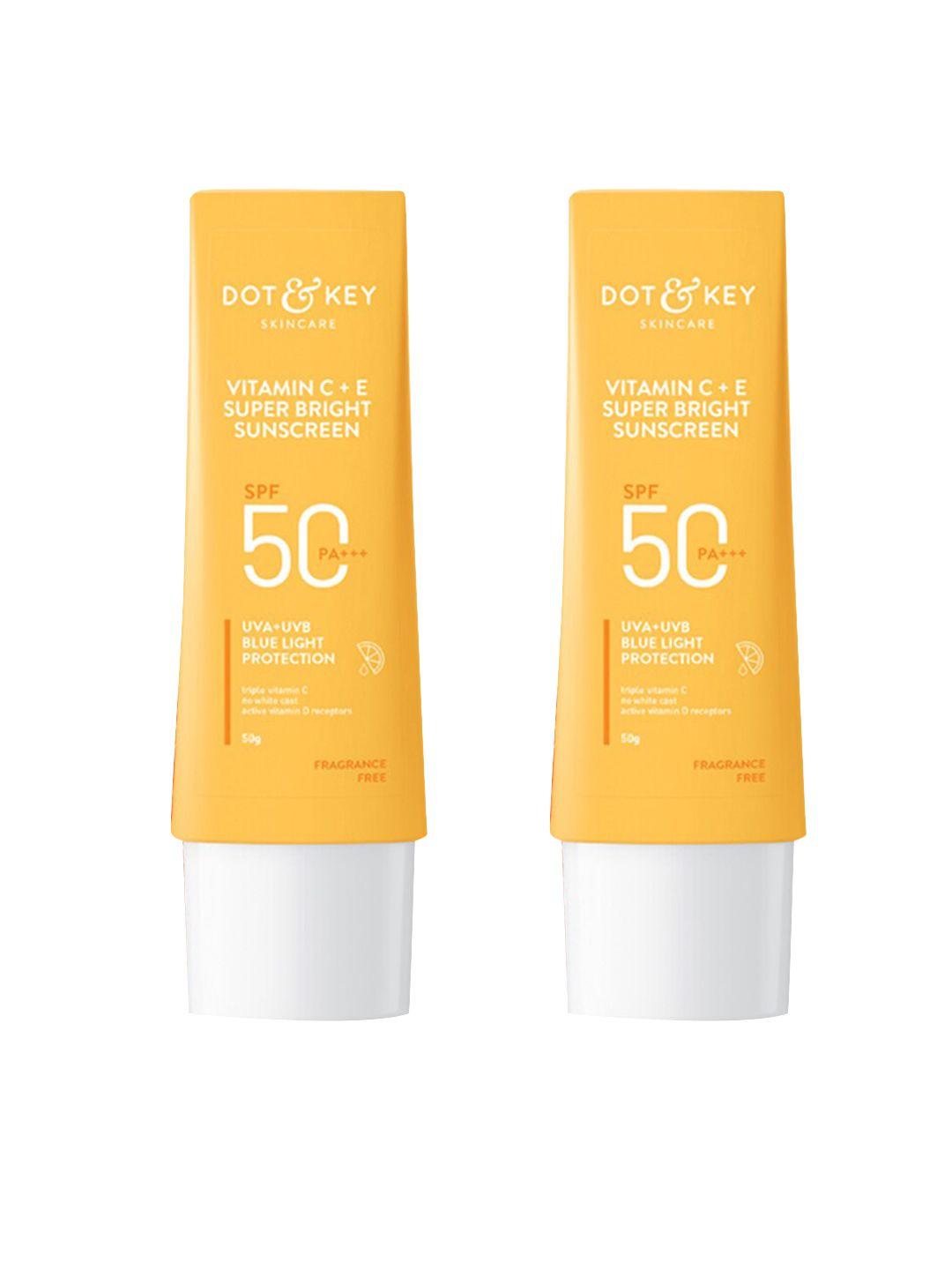 dot-&-key-set-of-2-vitamin-c-+-e-super-bright-spf-50-pa+++-sunscreen---50g-each