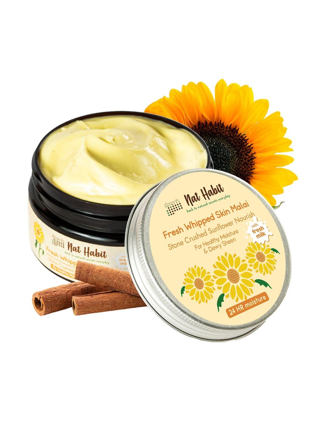 nat Habit Stone Crushed Sunflower Fresh Whipped Skin Malai Body Butter - 120 ml