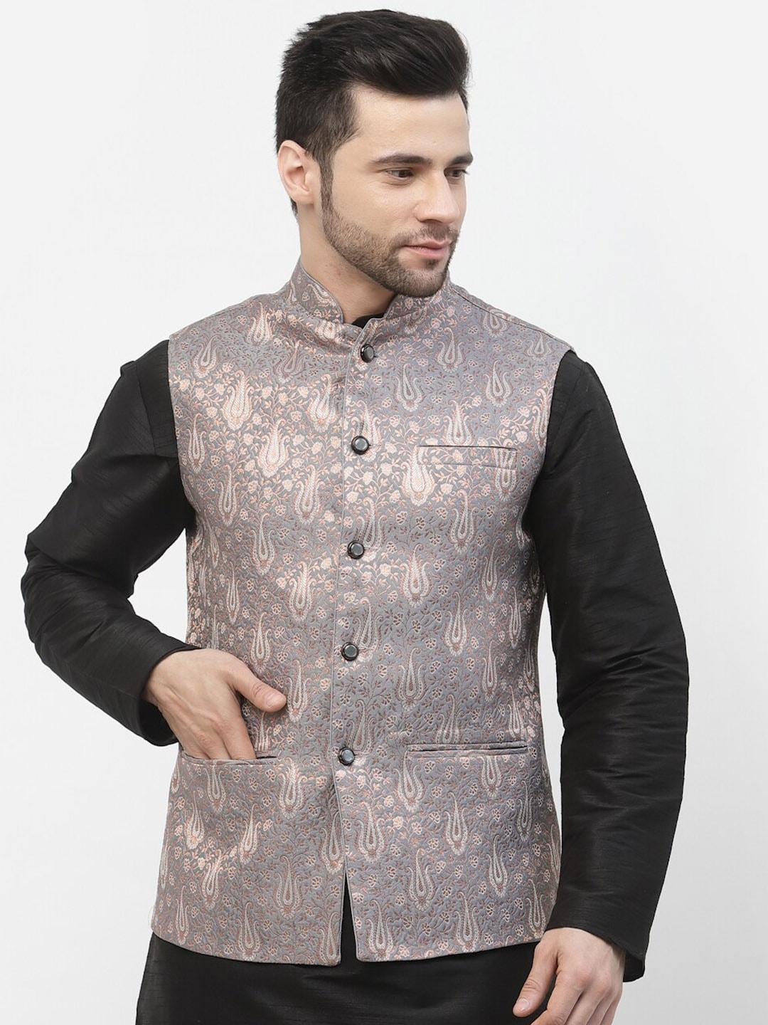 Badoliya & Sons Woven Design Nehru Jackets