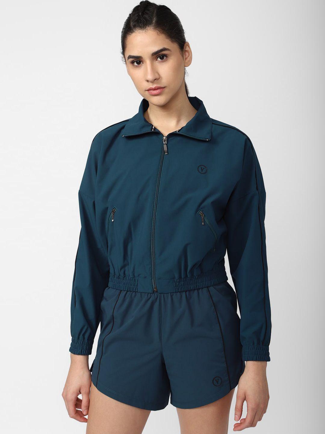 Van Heusen Woman Shirt Collar Crop Sporty Jacket