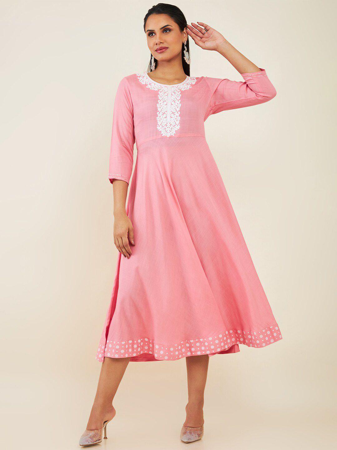 soch-round-neck-embroidered-georgette-maxi-fit-and-flare-ethnic-dress