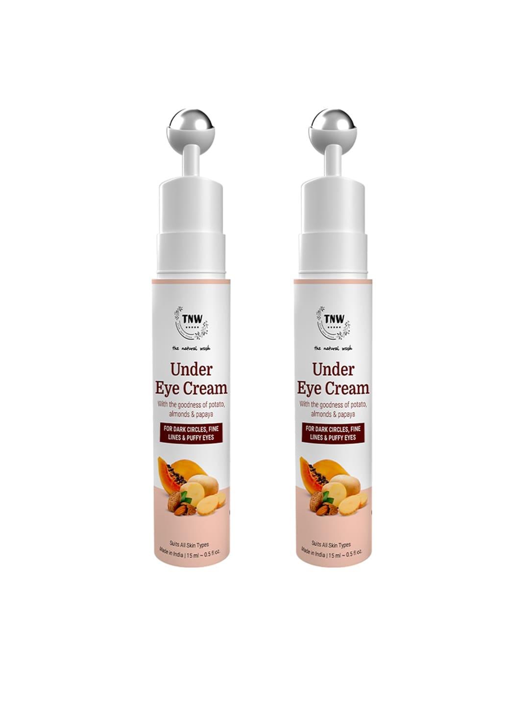 TNW the natural wash Set Of 2 Under Eye Cream With Cooling Massage Roller 15 ml Each