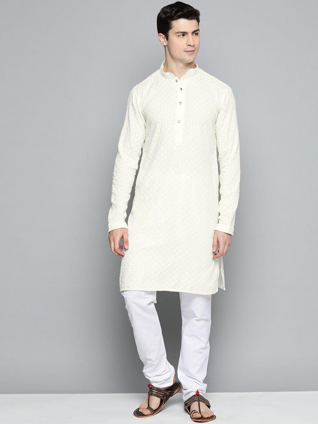 jompers-floral-embroidered-sequinned-pure-cotton-kurta-with-churidar