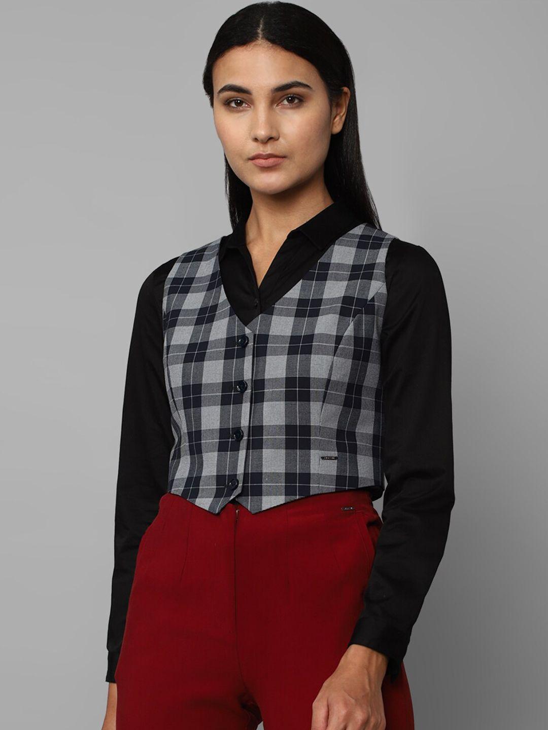 allen-solly-woman-checked-woven-formal-waistcoat