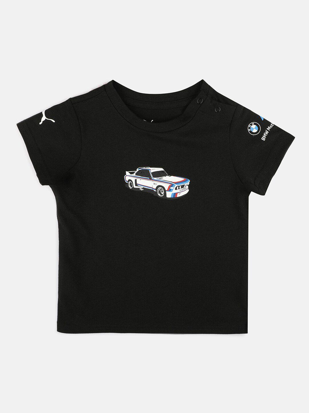 puma-kids-printed-bmw-m-motorsport-babies-pure-cotton-t--shirt-&-shorts-clothing-set